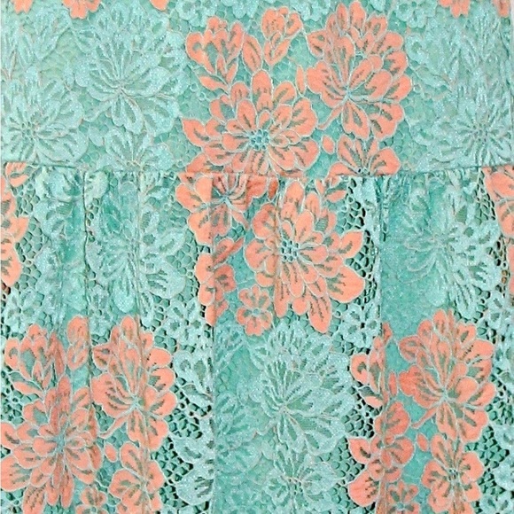 DRESS THE POPULATION Melina Tiered Skirt Maxi Dress in SEAFOAM MULTI sz M $268 - Picture 8 of 13